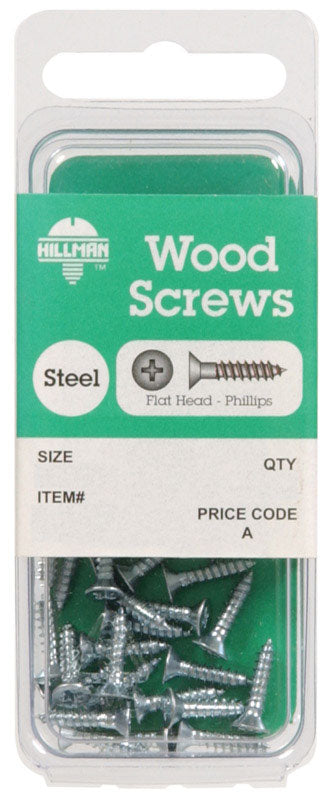 Hillman No. 14 x 1-1/2 in. L Phillips Zinc-Plated Wood Screws 4 pk (Pack of 10)