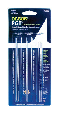 Olson PGT 5 in. Carbon Steel Scroll Saw Blade 2 TPI 18 pk