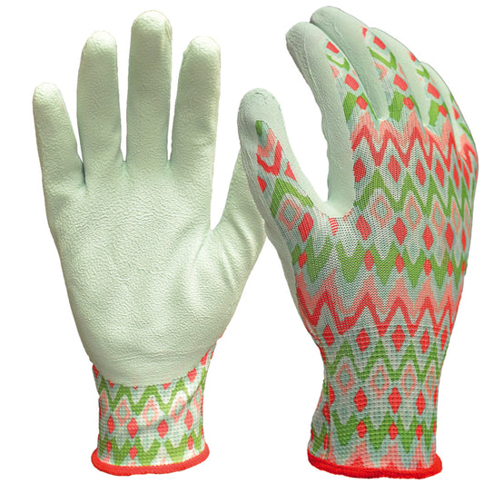 Digz Blue S/M Women's Latex Coated Gardening Gloves
