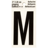 Hy-Ko 2 in. Reflective Black Vinyl Letter M Self-Adhesive 1 pc. (Pack of 10)