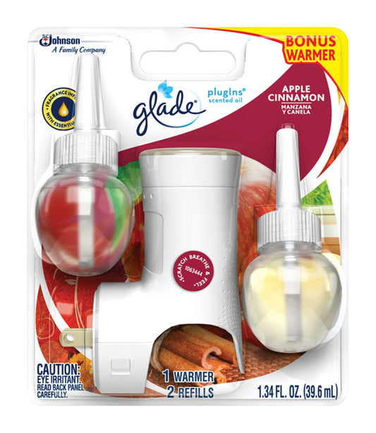 Glade Plug-Ins Apple Cinnamon Scent Air Freshener Starter Kit 1.34 oz. Liquid