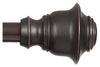 Kenney Fast Fit Weathered Brown Finn Curtain Rod 66 in. L X 120 in. L