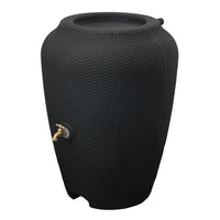 Algreen Products Wicker Black 50 gal Rain Barrel Polyethylene
