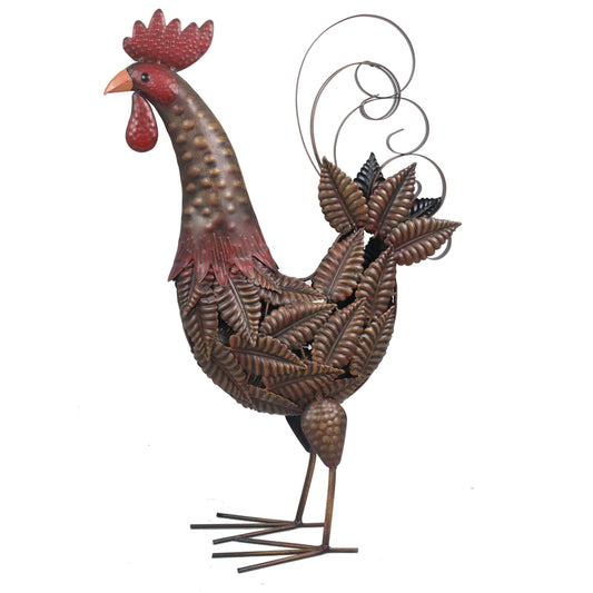 Infinity Iron Multi-color 20.5 in. Rooster Statuary (Pack of 6)