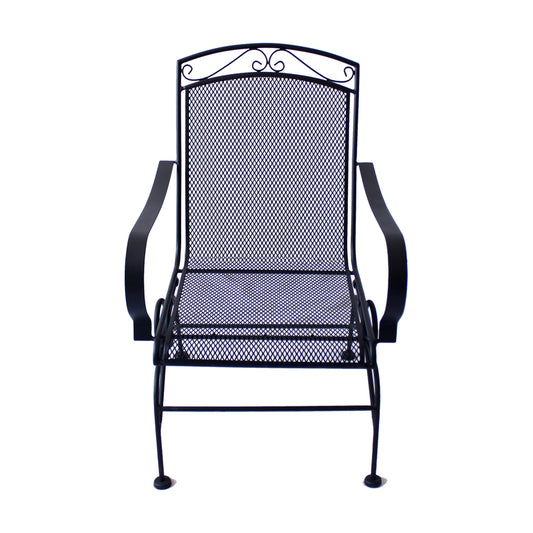 Living Accents Winston Black Steel Frame Spring Dining Chair (Pack of 2)