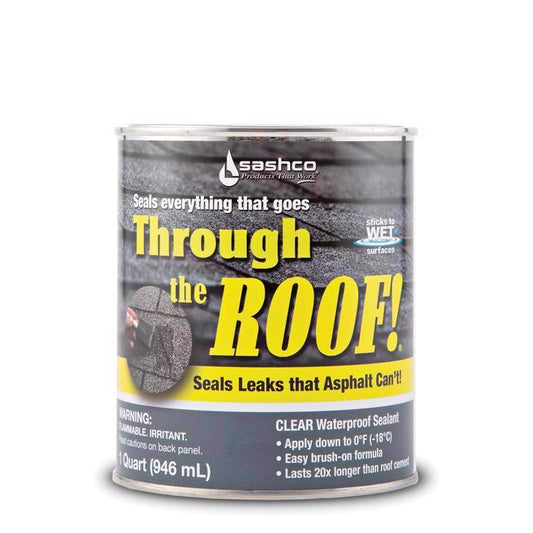 Sashco Through The Roof Clear Clear Elastomeric Roof Sealant 1 qt. (Pack of 6)