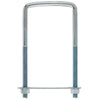 Hampton 3/8 in. x 3 in. W x 6 in. L Coarse Zinc-Plated Steel Square U-Bolt (Pack of 10)