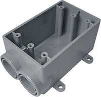 Cantex New Work 18 cu in Rectangle PVC 1 gang Outlet Box Gray - Deal of The Week
