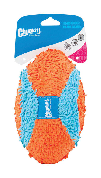 Chuckit! For Dog Multicolored Terrycloth Football Fumbler Football Dog Toy Medium 1 pk