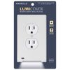 LumiCover Amerelle White 1 gang Plastic Decorator/Duplex Nightlight Wall Plate 1 pk - Deal of The Week