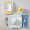 Corelle White Glass Pure White Dinnerware Set 16 pc