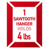 3M Command White Plastic 4 lb. 3 pk Picture Hanging Kit (Pack of 4)