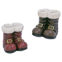Gerson Multicolored Magnesium Santa Boots Table Decor 9 in. (Pack of 4)