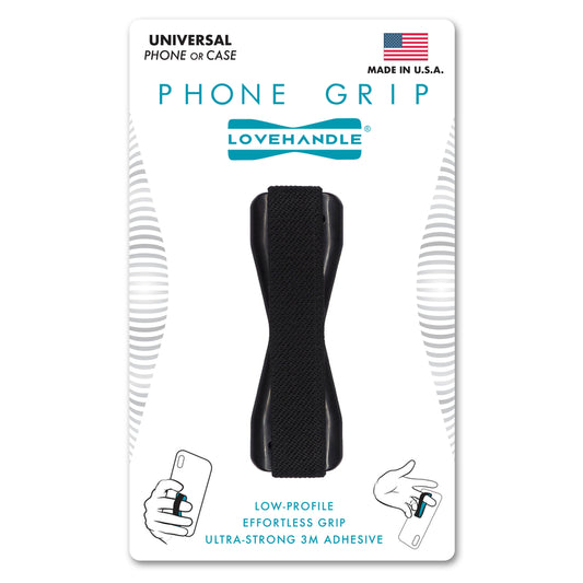 LoveHandle Black Phone Grip For All Mobile Devices