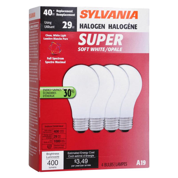 HALÓGENA A19 E26 29W 4PK