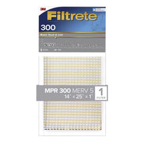 3M Filtrete 14 in. W X 25 in. H X 1 in. Polypropylene 300 MPR Pleated Air Filter (Pack of 4)