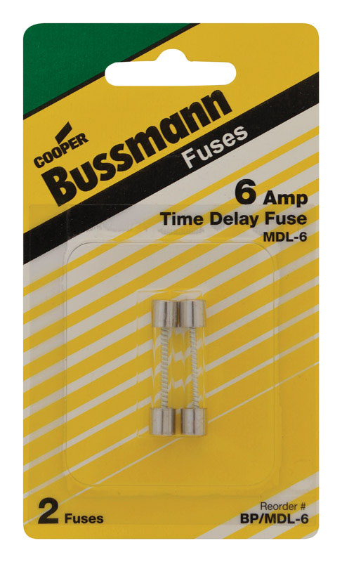Bussmann 6 amps Time Delay Fuse 2 pk
