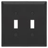 Amerelle Black 2 gang Stainless Steel Toggle Wall Plate 1 pk