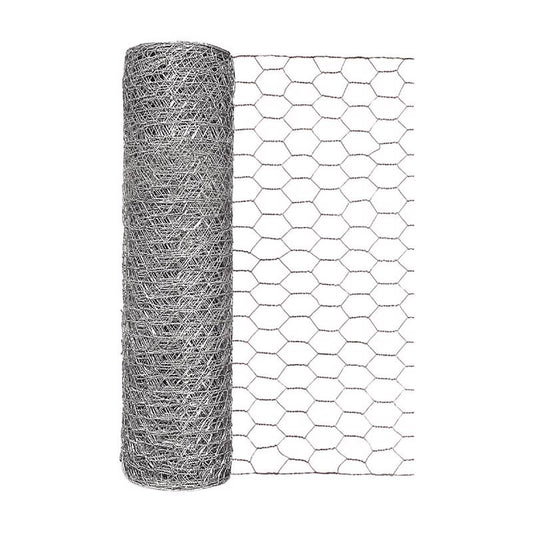 Garden Craft 18 in. H X 50 ft. L Galvanized Steel Poultry Netting 1 in.