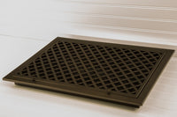 Steelcrest Designer 20 X 14 Hinged Oil-Rubbed Bronze Return-Air Filter Grille With Washable/Removable Black Filter