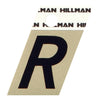 Hillman 1.5 in. Reflective Black Metal Self-Adhesive Letter R 1 pc (Pack of 6)