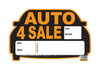 Hy-Ko English Auto for Sale Sign Polyethylene 8.5 in. H x 13 in. W (Pack of 5)