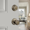 Kwikset Tylo Antique Brass Deadbolt and Passage Door Knob 1-3/4 in.