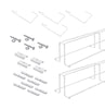 Prime-Line White Metal Ceiling Storage Rack
