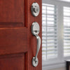 Kwikset Chelsea Satin Nickel Entry Handleset 1-3/4 in.