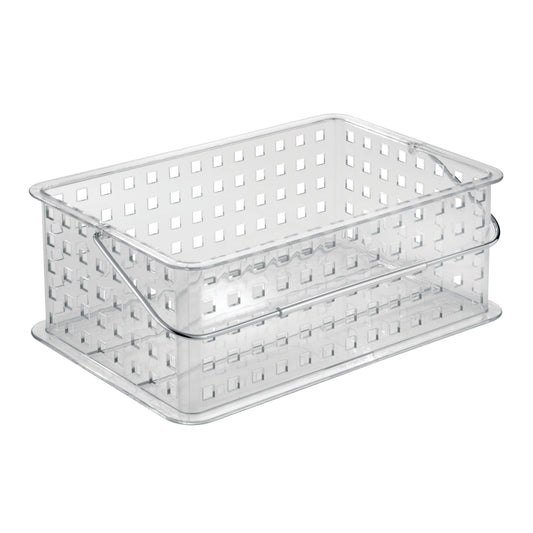 iDesign Clear Basket 5 in. H X 14 in. W X 8.69 in. D Stackable