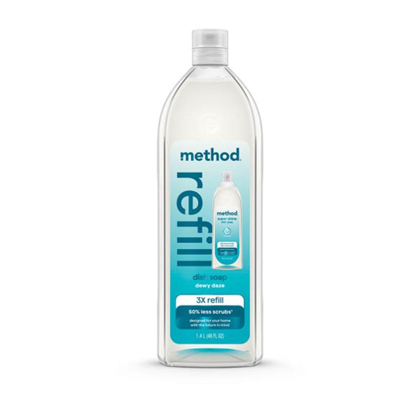 Recarga de jabón líquido para platos Method Super Shine Dewy Daze, 48 oz, 1 paquete (paquete de 3)