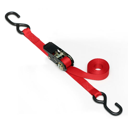 Cargoloc 82462 15' X 1" Red Ratcheting Tie Down With S Hooks