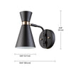 Globe Electric Belmont 1-Light Satin Black Hourglass Wall Sconce