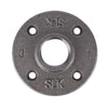 B & K Products Black Malleable Iron Floor Flange 1 in. FPT for Gas/Oil/Air Applications (Pack of 5)