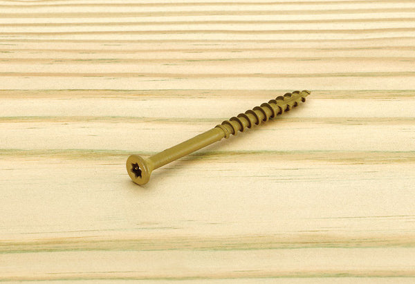 Tornillos para cubierta de cabeza plana en forma de estrella color canela Starborn Deckfast n.º 8 x 2 pulg., paquete de 3500