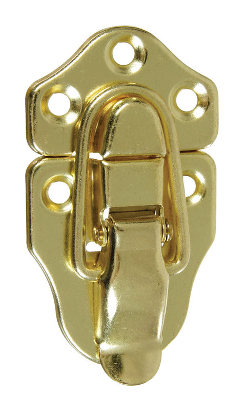 National Hardware Brass-Plated Steel Draw Catch 1.76 in. 3.64 in. 2 pk