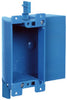Carlon 17 cu in Rectangle PVC 1 gang Outlet Box Blue