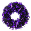 FC Young 17 in. 2 Assorted Designs- Tinsel Pumpkin/Bat Wreath (Pack of 6)