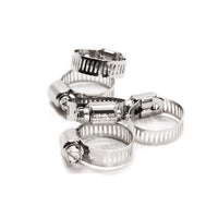 FOREVERBOLT 7/16 in to 25/32 in. SAE 6 Mini Clamp Silver Hose Clamp Stainless Steel Band