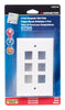 Monster Just Hook It Up White 6 gang Plastic Keystone Wall Plate 1 pk