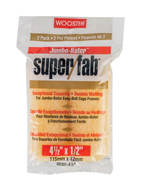 Wooster Super/Fab Fabric 4 1/2 in. W X 1/2 in. Mini Paint Roller Cover 2 pk