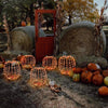 Celebrations White 216 ct 16 in. LED Prelit Tall Foldable Pumpkin Tabletop Decor