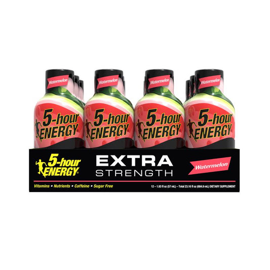 5-hour Energy Extra Strength Sugar Free Watermelon Energy Shot 1.93 oz (Pack of 12)