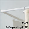 iDesign Cameo Shower Curtain Rod 42 in. L White