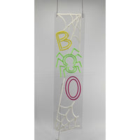 Luxe Light Decor Neon Multicolored 32 in. LED Prelit BOO Spiders Porch Sign