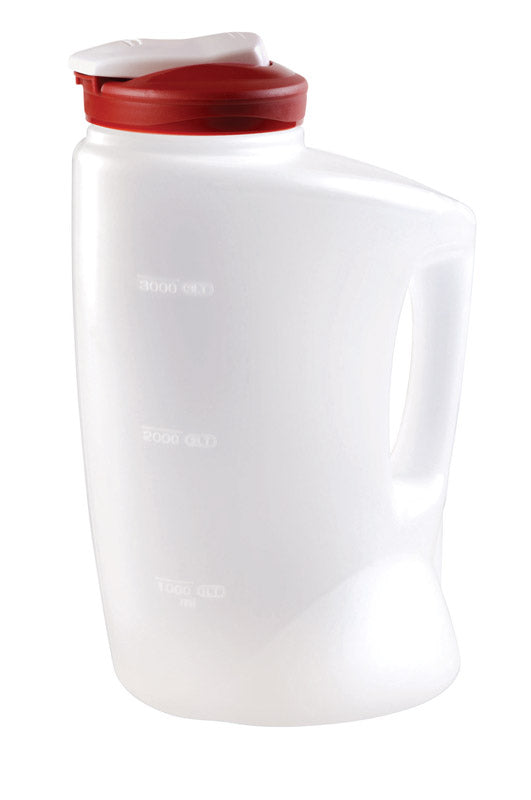Rubbermaid 1 gal. Plastic Round Clear Mixing Bottle