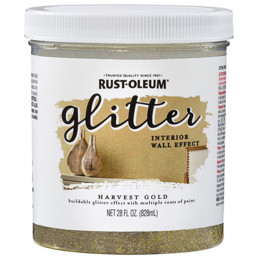 Rust-Oleum Glitter Harvest Gold Water-Based Glitter Paint Interior 50 g/L 28 oz (Pack of 2)