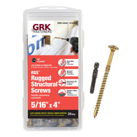 GRK Fasteners No. 20 in. X 4 in. L Star Washer Head W-Cut Structural Screws