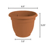 Bloem Terracotta Clay Resin Bell Ariana Planter 6 Dia. in. with Drainage Holes