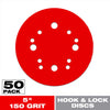 Diablo Ceramic Blend 150-Grit Very Fine 12-Hole Hook and Lock Sanding Disc 5 in.